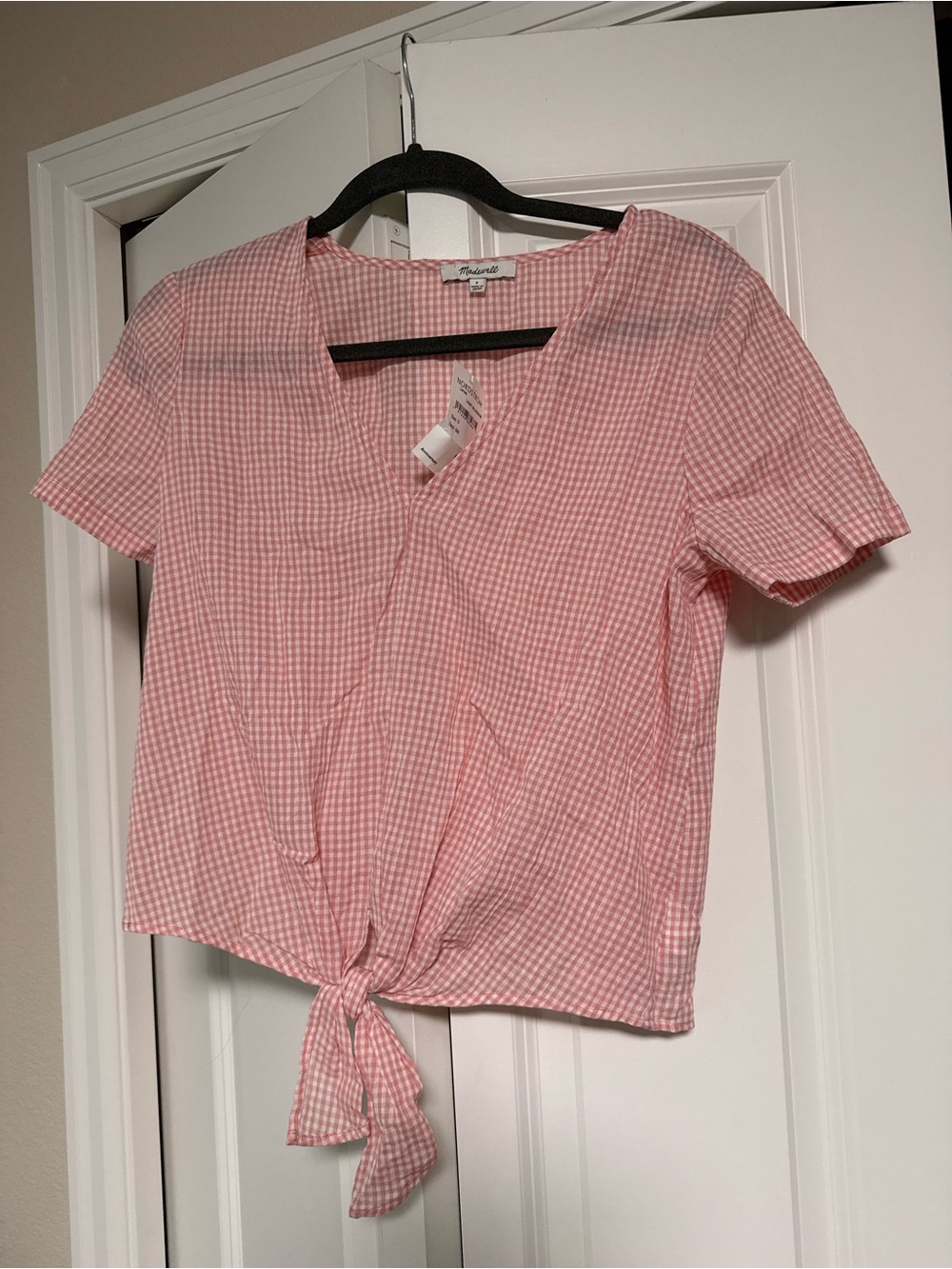 Madewell tie front shirt